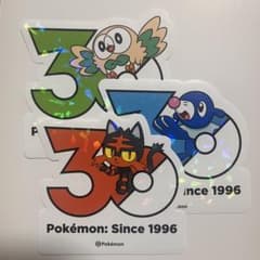 ヤ*ト様 【韓国限定】 ポケモン 30周年記念 ステッカー ニャビー アシマリのサムネイル