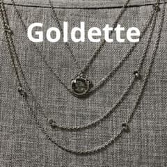 미사용 태그 첨부 미국제 goldette 카메오 4연 체인 목걸이