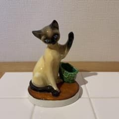 【ヴィンテージ】シャム猫✴︎陶器製✴︎貯金箱✴︎オブジェ ✴︎置物✴︎猫雑貨✴︎