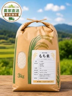 ‼️残りわずか‼️高知県産もち米 ３キロ Ｒ7年11月精米香り豊か！✨粘り良し！✨のサムネイル