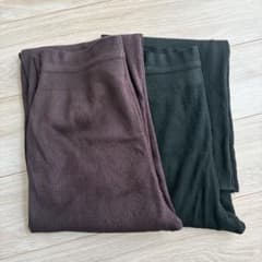 ウォッシャブルリブニットパンツ　2枚セット　XLのサムネイル