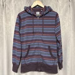 ぺ*ん様 00s OLD UNIQLO ボーダー ジップパーカー L ダブルジッのサムネイル