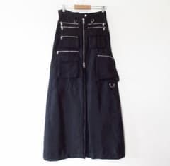 diesel マルチポケット ロングスカート ブラック - メルカリ