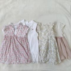 夏ワンピ90 ４枚 ラルフ2枚プチバトー　tartine et chocolatのサムネイル