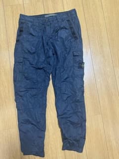 20SS Stone Island ブラック ナイロンメタル カーゴパンツW34
