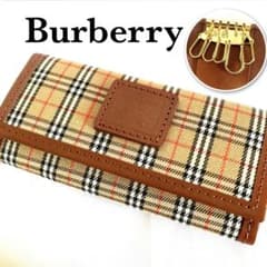 【極美品】k1 BURBERRY ノバチェック 5連キーケース シャドウホースのサムネイル