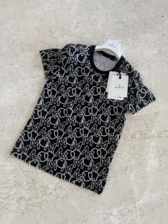 新品タグ付き】モンクレール モノグラム 総柄 Tシャツ M モノトーン 