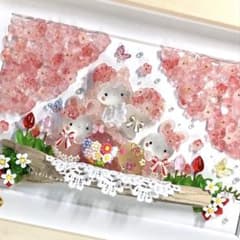 1474 春桜のイースター インテリア シーグラスアート 玄関飾り 置物 ガラス 1474 春桜のイースター インテリア シーグラスアート 玄関飾り 置物