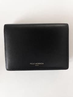 PELLE MORBIDA 三つ折り財布 ブラック ピンクのサムネイル