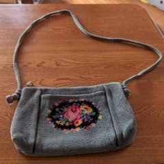 FEILER グレー 花柄ショルダーバッグのサムネイル