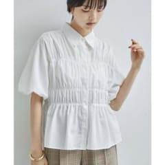 VIS シャーリングバルーンシャツ ホワイトのサムネイル