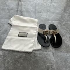 【正規品‼️】GUCCI GGマーモント トングサンダル22.5cm 保存袋付き 正規品‼️】GUCCI GGマーモント トングサンダル22.5cm 保存袋付き