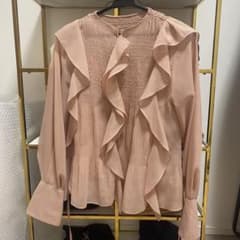 【美品】snidel フリル ブラウス ピンク 長袖のサムネイル