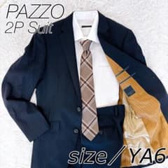 2ピース PAZZO ストライプ 2Pスーツ YA6 スタイリッシュ ブラックのサムネイル