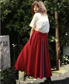 jouetie  バックzip ミディアムスカート　赤のサムネイル