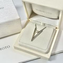 ミキモト Vコード ネックレス ペンダント シルバー - メルカリ