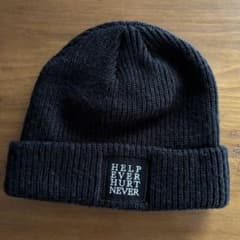 藤井風　HEHNビーニー ニット帽 黒 &HEHNカード 藤井風 ビーニー／ニット帽 (マスク付き) 黒 - メルカリ