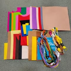 手芸用フェルト 未使用＋使いかけ色々のサムネイル