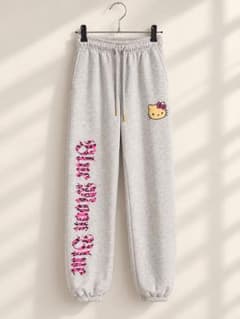 ハローキティ スウェットパンツ グレー ピンクのサムネイル