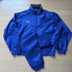 美品 90's adidas アディダス ナイロン 上下セット デサント製 L