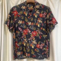 キャプテンズヘルム CAPTAINS HELM ハワイアンシャツ アロハ 黒 - メルカリ