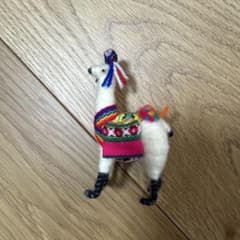 羊毛フェルト　アルパカ　人形のサムネイル