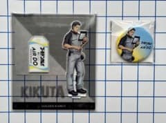ゴールデンカムイ AIR DO コラボ アクリルスタンド 缶バッジ　菊田のサムネイル
