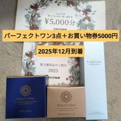 新日本製薬 株主優待 2025年12月 パーフェクトワン3点＋お買い物券