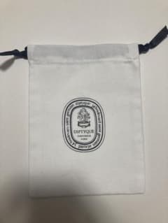 ディプティック ノベルティ 巾着 白 ホワイト ポーチ diptyqueのサムネイル