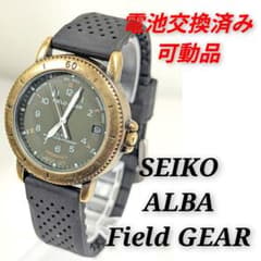 SEIKO ALBA Field Gearメンズ電池ベルト交換済み可動品L-11 - メルカリ
