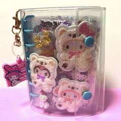 サンリオ ハローキティなど　シール帳　完成品　ブルー　目印チャーム　マイメロのサムネイル