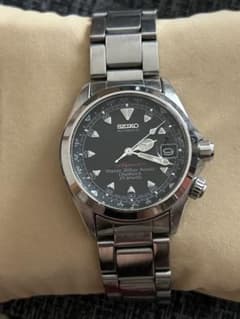 SEIKO 自動巻き4s15黒文字盤レッドアルピニスト - メルカリ 