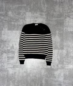 Saint Laurent AW18 ショルダーボタン ボーダー ニット - メルカリ