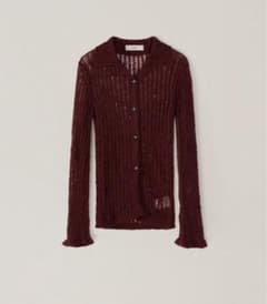 OHOTRO Feather Damage Cardigan wineのサムネイル