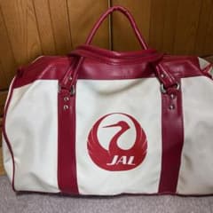 JAL 【日本航空】鶴丸 昭和 レトロ ボストンバッグ 未使用品 貴重品