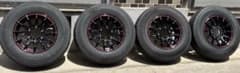 ハイエース 195/80R15 4本 ブラックマン　5ZIGEN レッドラインのサムネイル