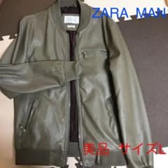 ZARA Men ザラ  フェイクレザージャケット ライダースジャケットのサムネイル