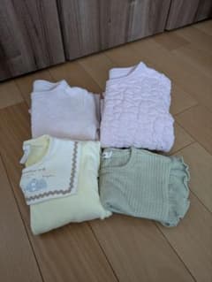 バースデー　ロンパース他（ピンク・黄・緑）　70-80sizeのサムネイル