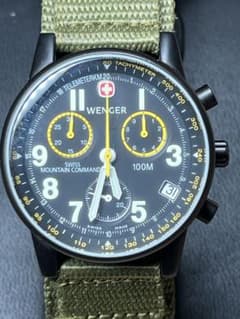 WENGER クロノグラフ マウンテンコマンド DAY 100m タキメ 稼働品 