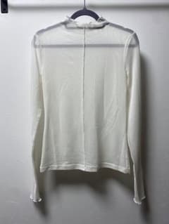ZARA ベーシックチュールTシャツ　ミディアムエクリュのサムネイル