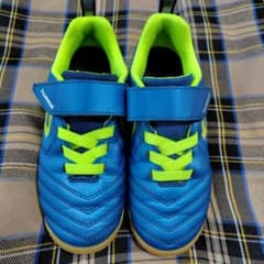 hummel フットサルサッカーシューズ 青/緑 ベルクロ 19.5のサムネイル