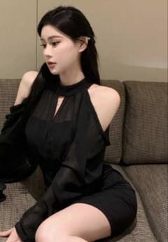 Shein DAZY 女性用ミニドレス シアー長袖ドレス ハロウィンパーティーのサムネイル