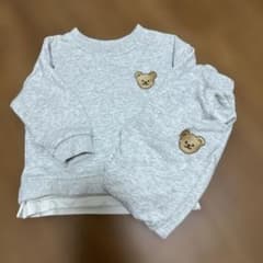 み*か様 クマ刺繍 トレーナー パンツ セットアップのサムネイル