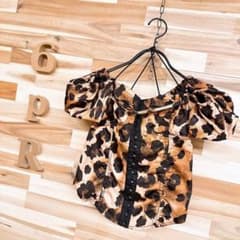 未使用【メゾンスペシャル】豹柄レオパード オフショルダー コルセット 