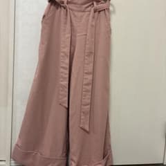 ピンク ワイドパンツ イージーパンツ