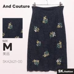 美品 And Couture スカート ミディ丈 花柄 総レース 刺繍 - メルカリ