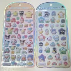 p*m様 【正規品】サンリオ はぴだんぶい コットンパフィーシール 2点セットのサムネイル