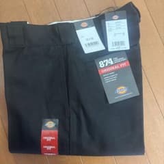 874 ORIGINAL FIT ブラックワークパンツ 32×30のサムネイル