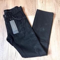 TETE HOMME PLAG ダメージ加工 ブラックジーンズ 漆黒 岡山デニム 