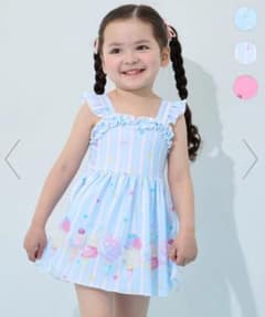アイスクリーム柄 ワンピース水着 女の子用のサムネイル